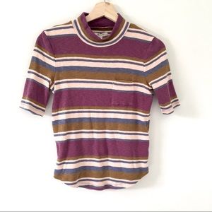 Madewell Striped Mockneck Tee